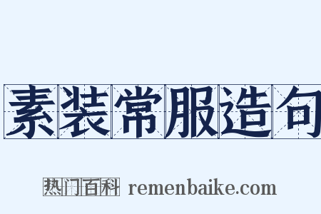 素装常服造句是什么意思的图片